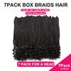 7 Packs 24 Inch Boho Goddess Box Braids Crochet Hair for Black Women (1B#, 24 Inch (Pack of 7)) view 2