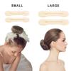 Anhua Hair Magic Bun Maker (2 Small, 2 Large) Foam Sponge Bun Shaper Hair Accessories Beige view 3