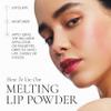 Cle Cosmetics Lip Powder, Beauty and Makeup Essential that Turns Powder to Tint when Applied as Lip Stain, Lip Tint or on Cheeks and Eyes, Long-lasting, Matte Finish - Hot Choco, 0.07 oz view 4