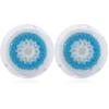 Replacement Facial Cleansing Brush Heads, Facial Cleansing Brush Head, Exfoliator Facial Brush Heads, for Acne Prone, Clogged and Enlarged Pores Sensitive Skins (2 Pack/Blue) view 1