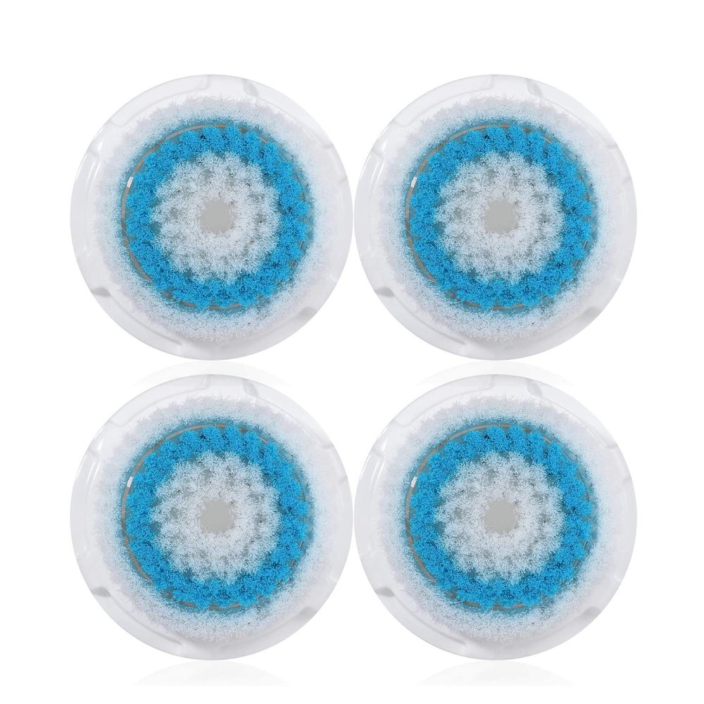 CONVELIFE Facial Cleansing Brush Heads, Replacement Brush Heads, 4 Pack, Deep Pore Cleansing, Oil Removal, Sensitive Skin