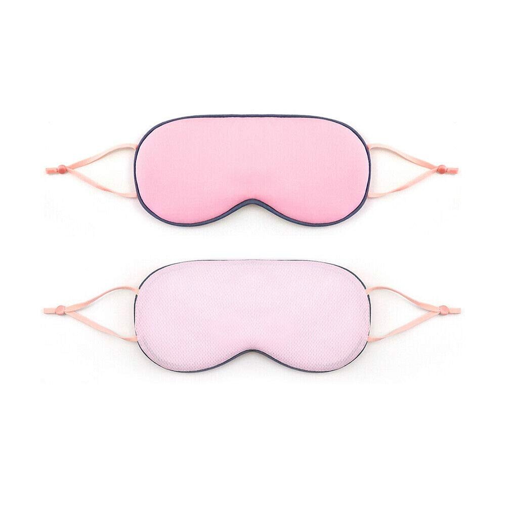 Magik 2-in-1 Double-Sided Sleep Eye Mask Warm&Cool Travel Breathable Blindfold Mask (Pink, 2 Pack)