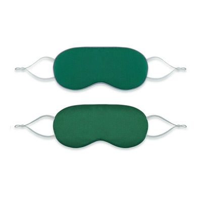 Magik 2-in-1 Double-Sided Sleep Eye Mask Warm&Cool Travel Breathable Blindfold Mask (Green, 2 Pack)