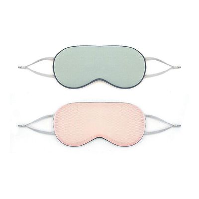 Magik 2-in-1 Double-Sided Sleep Eye Mask Warm&Cool Travel Breathable Blindfold Mask (Gray&Pink, 1 Pack)