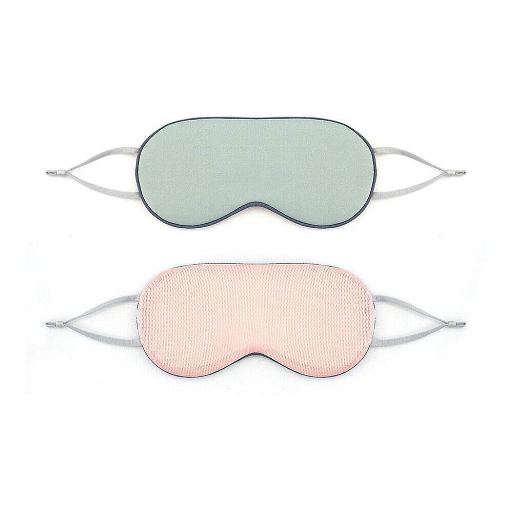 Magik 2-in-1 Double-Sided Sleep Eye Mask Warm&Cool Travel Breathable Blindfold Mask (Gray&Pink, 1 Pack)