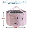 14L Collapsible Feet Soaking Bag Tub with Handles for Girls Women, Portable Pedicure Foot Spa Soak Bath Foldable Basin Bucket for Travel Camping, Pink view 2