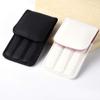 3Pcs Professional Stainless Steel Eyebrow Hair Removal Tweezer Set Brow Remover Tweezer Clips Beauty Tools with PU Leather Travel Case for Women and Girls, Pink view 3