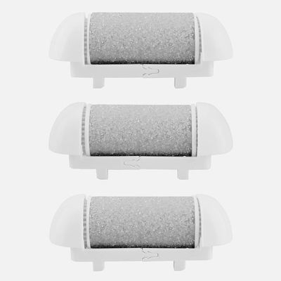 Electric Callus Remover Refill,Elmchee Perfect Refill 3 Same Rough Replacement Rollers Professional Feet Care Grinding Heads Pack of 3 (Grey)