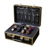 CNCEST Barber Carrying Case,Large Barber Beauty Salon Tool Kits Storage,Portable Travel Carry Case Hairdresser for Hair Stylist Pet Groomer (Gold) view 1