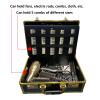 CNCEST Barber Carrying Case,Large Barber Beauty Salon Tool Kits Storage,Portable Travel Carry Case Hairdresser for Hair Stylist Pet Groomer (Gold) view 2