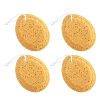 4 Pcs Bath Sponge Shower Pouf Shower Puff Bath Body Cleaner loofah Body Scrubber Natural Sponge Body Clean Wipe Body sponges for Shower exfoliating Household Baby Decorate
