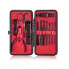 4-23 Nail Clippers, Pedicure Scissors Set Stainless Steel Eagle Hook Portable Manicure Nail Clipper Tool Set 12pcsred view 1