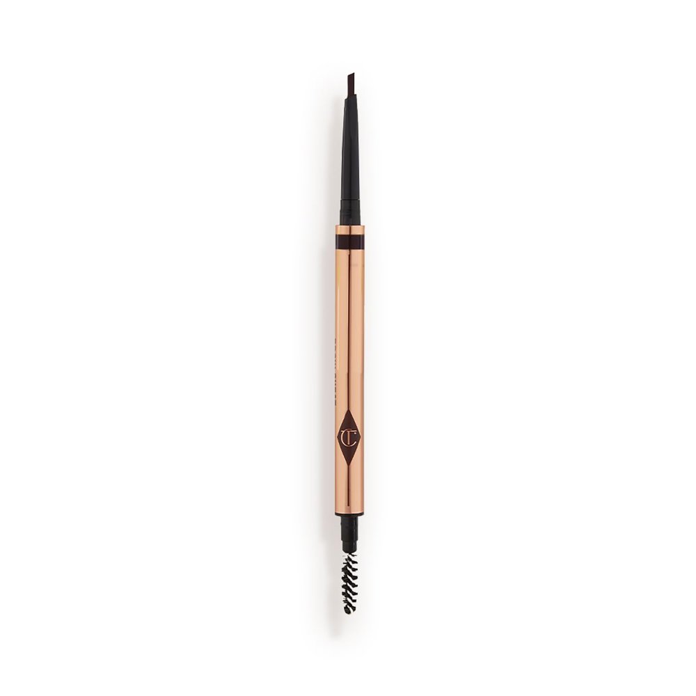 Charlotte Tilbury Brow Cheat Eyebrow Pencil - Refillable Micro-Precision Brow Pencil with Angled Tip for Natural Hair-Like Strokes - 16-Hour Wear, Waterproof, Vitamin E + Carnauba Wax - Black Brown