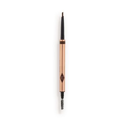 Charlotte Tilbury Brow Cheat Eyebrow Pencil - Refillable Micro-Precision Brow Pencil with Angled Tip for Natural Hair-Like Strokes - 16-Hour Wear, Waterproof, Vitamin E + Carnauba Wax - Dark Brown