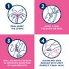 Veet Pure Cold Wax Strips, Legs & Body, Sensitive Skin, 20 Strips, 2 Finish Wipes, Hair Removal, Removes Hair From Root, 28 Days Smoothness, Hypoallergenic Formula (Packaging may vary) view 3