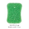 Bath Sponge 3-Pack  Soft Exfoliating Shower Sponges for Deep Cleaning, Durable Body Sponge Set for Adults in Orange, Blue & Green view 2