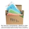 Bath Sponge 3-Pack  Soft Exfoliating Shower Sponges for Deep Cleaning, Durable Body Sponge Set for Adults in Orange, Blue & Green view 4