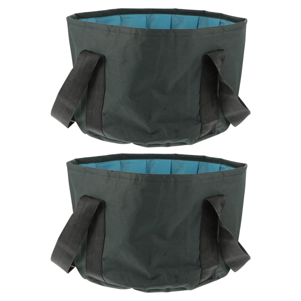 2pcs Folding Foot Bath Tub Foot Soaking Bath Basin Portable Bucket Laundry Buckets for Outdoor Camping Washing 13L