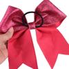 DEEKA 12 PCS 7" Large Glitter Cheer Bows Shiny Cheer Hair Bows Ponytail Holder Handmade for Cheerleader Girls Softball Sports -Pink view 3