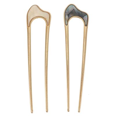 Beaupretty 2pcs Vintage U-shaped Alloy Hairpins Retro Hair Clips for Women Elegant Hair Accessories for Updos Buns for Weddings and Parties and Stylish Design