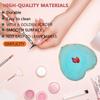AKOAK 1 Pack Resin Nail Art Palette, Gilded Edge Nail Painting Mixed Color Display Board, Color Makeup Foundation Mixing Tools view 4