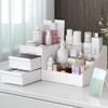 skin care organizer,Makeup Desk Organizer With Drawers,Countertop Organizer for Cosmetics,Vanity brush with Holder for Lipstick, Brushes, Eyeshadow, and Jewelry Desktop Finishing Dresser (White) view 3
