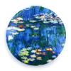 Aeisage Small Handbag Mirror Compact Mirror for Girls Purse Mirror Folding Pu Leather Floral Compact Claude Monet Water Lilies Unique Gift for Sister view 4