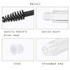 10ml Mini Empty Transparent Mascara Tube, Eyeliner Tube and Lip Gloss Tube with Black Lid Refillable Plastic DIY Cosmetic Container Including Mini Funnel view 3