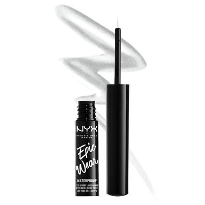 NYX Professional Makeup Epic Wear Metallic Liquid Liner, Long-Lasting Waterproof Eyeliner - Silver Metal