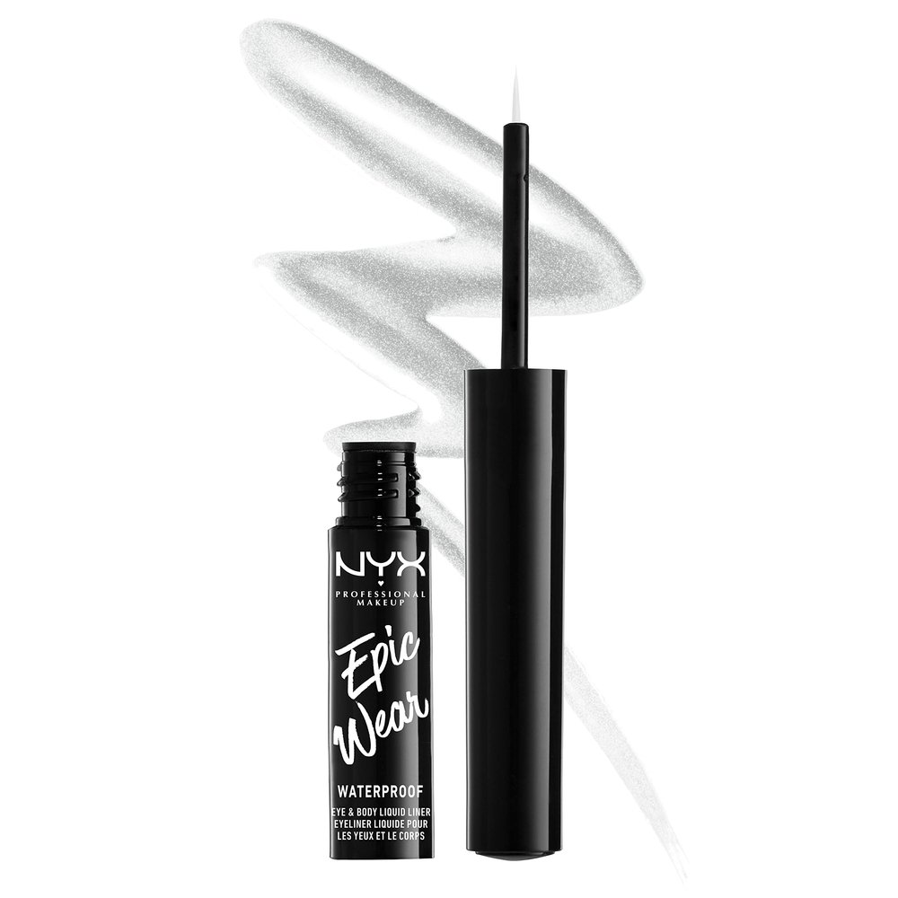 NYX Professional Makeup Epic Wear Metallic Liquid Liner, Long-Lasting Waterproof Eyeliner - Silver Metal