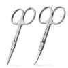 BEZOX Premium Nail Scissors 2PCS, Professional Curved and Stright Manicure Scissors - Multi-purpose Stainless Steel Beauty Grooming Scissor for Nail, Facial Hair, Eyebrow, Eyelash, Dry Skin view 1