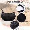 60 Pieces Disposable Bras Black Disposable Bra Disposable Spa Bras Women's Disposable Sunless Spray Tan Top Underwear Brassieres for Spray Tanning view 3