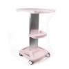 Aluminum Alloy Salon Hair Instrument Tray Beauty Salon Trolley Cart Aluminum Rolling Salon Trolley Holder 4 Wheels Stand Salon Instrutment Storage Cart 360 Rotation (Aluminum + ABS) view 1