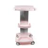 Aluminum Alloy Salon Hair Instrument Tray Beauty Salon Trolley Cart Aluminum Rolling Salon Trolley Holder 4 Wheels Stand Salon Instrutment Storage Cart 360 Rotation (Aluminum + ABS) view 3