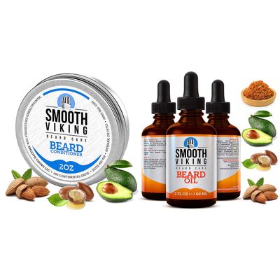 Beard Conditioner Leave in Beard Softener with Essential Oils & Shea Butter and Smooth Viking Beard Oil Conditioner