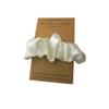 MORE SUNDAY 100% Natural Mulberry Silk Scrunchie | Perfect for Birthday Gift, Mother's Day, Just Because, Treat Yourself, Self care | Tissue Paper Wrapping (Pink, Silver, White, Emerald, Plum, Blue, Carmel) (Light Champagne) view 1