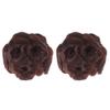 Beaupretty 2pcs Flower Hair Bun Clips Flower-designed Ponytail Extensions for Updo Hairstyles Easy to Use Synthetic Hair Accessories for Weddings and Parties Deep view 1
