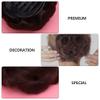 Beaupretty 2pcs Flower Hair Bun Clips Flower-designed Ponytail Extensions for Updo Hairstyles Easy to Use Synthetic Hair Accessories for Weddings and Parties Deep view 3