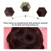 Beaupretty 2pcs Flower Hair Bun Clips Flower-designed Ponytail Extensions for Updo Hairstyles Easy to Use Synthetic Hair Accessories for Weddings and Parties Deep view 4