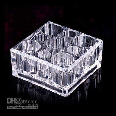 Anncus Clear Acrylic Crystal Cube lipstick Cosmetic Organizer Makeup Case Storage Box