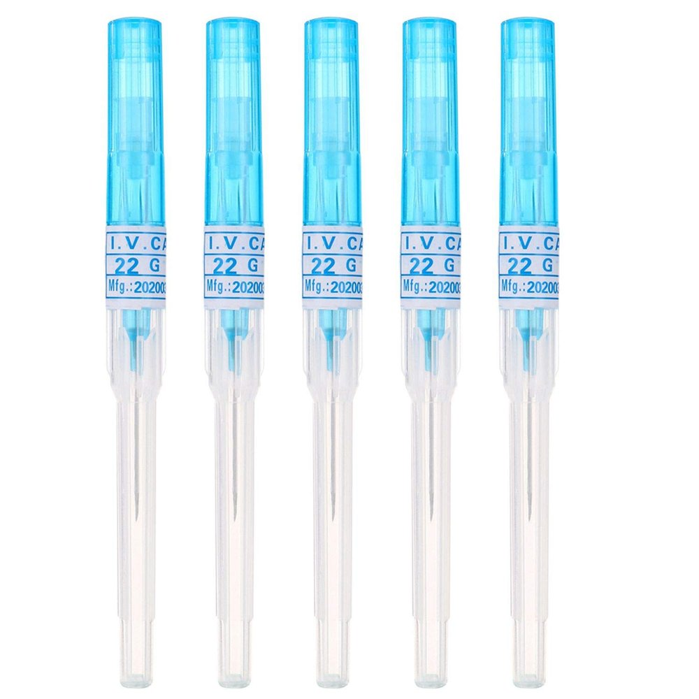 Piercing Needles,5PCS 22G IV Catheter Needles Kit Piercing for IV Start Kits,Ear Nose Piercing Needles Supply(22G)