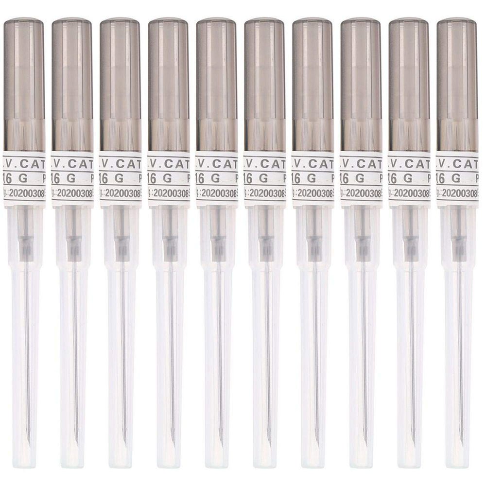 JinYan Piercing Needles,10PCS 16G IV Catheter Needles Kit for IV Start Kits,Ear Nose Piercing Supply(16G)