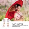 Beaupretty 1pair Cat Ear Tassel Hair Clips Vintage Chinese Style Hair Accessories for Women for Weddings Birthdays and Festivals view 3