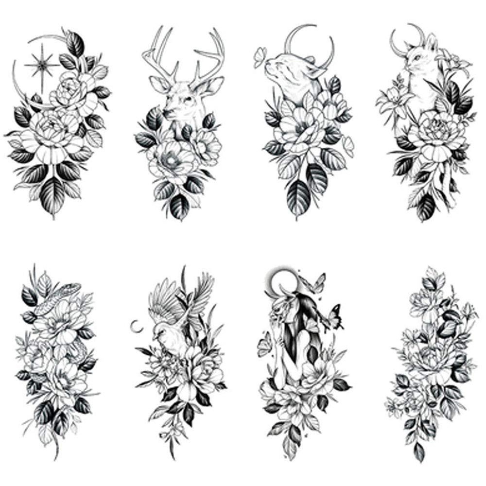 10 PCS Adult Temporary Tattoos Fashion Body Art Waterproof Stickers