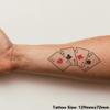 Azeeda 'Aces Playing Cards' Temporary Tattoo - Water Resistant, Skin-Safe, Non-Toxic Transfer (TO00042050) view 2