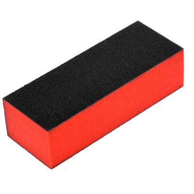 10pcs Washable 3- Sided Sponge Nail Files Nail Buffers Nail Sanding Blocks (Black+ Red)