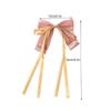 6PCS French Barrette Soft Silky Hair Bow Clip Bow Hair Clips Long Silk Ribbon Hair Bands Hair Scarf Hair Ties Women Barrettes view 2