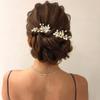 JONKY Rhinestone Bride Wedding Hair Comb Gold Bridal Hair Piece Accessories for Women(Pack of 2) view 3