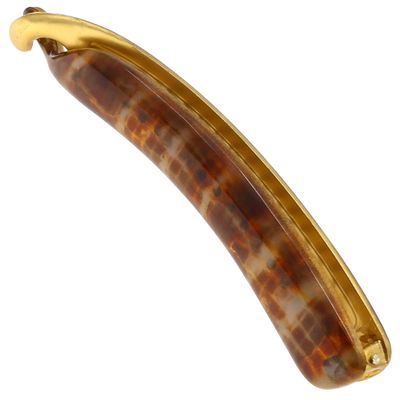 Camila Paris CP3147 French Hair Banana Clincher Clip, Classic Girls Updo Flexible Ponytail Holder, Non Slip Interlocking Banana Comb, Fashion Durable Styling Hair Accessories for Women, Made in France