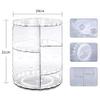 Anncus 360 Degree Acrylic Makeup Organizer Rotating Storage Cosmetic Tower Rack Display - (Color: Clear) view 4